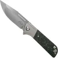 Liong Mah Designs Liong Mah Lanny V2, Marble Carbon Fibre, Satin M390 pocket knife