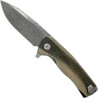 Lionsteel ROK Damascus Gold Titanium ROK DD GL pocket knife