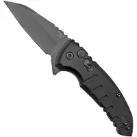 Hogue X1 Microflip Wharncliffe All Black, 24166 pocket knife, Allen Elishewitz design