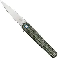 MKM Knives MKM Flame Light FL01L-BC drop blade, black micarta, pocket knife