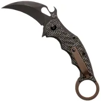 Fox knives Karambit Frame Lock Carbon Fiber fällkniv, svart