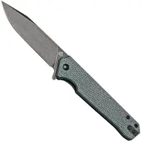 QSP Knife Mamba V2 QS111-H2 Blackwashed, Blue Micarta pocket knife