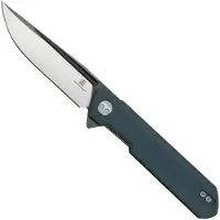 Bestech Bestechman Dundee BMK01F Grey G10, Satin D2 And Dark Coating, pocket knife, Ostap Hel design