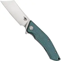Bestech Cubis BG42C Stonewashed &amp; Satin, Blue Micarta, pocket knife