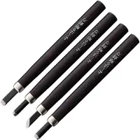 Yoshiharu H-4 Japanese wood carving knives, set of 4