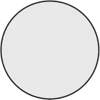 vidaXL Väggspegel, svart, Ø 50 cm, rund