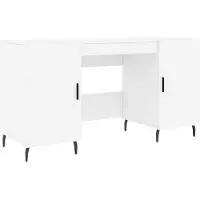 vidaXL Skrivbord vit 140x50x75 cm konstruerat trä