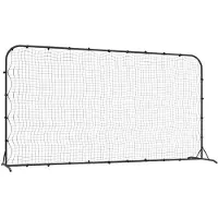vidaXL Fotbollsnät med rebounder svart 366x90x183 cm HDPE