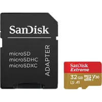 SanDisk Extreme Mobile microSDHC-Kort 32 GB Class 10, UHS-I, UHS-Class 3, v30 Video Speed Class inkl. SD-adapter, A1-prestandastandard