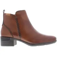 Pikolinos för kvinnor. W6W-8950 Ankelstövlar i läder Malaga brun (39), Hud, 3 till 5 cm, Zip, Casual