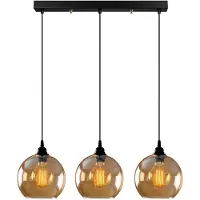 Opviq Glas pendellampa Gold 022 , dimbar, Mässing / guld, Vardagsrum / matsal, Glas, Modern, Pendellampa