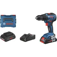 Bosch GSR 18V-55 Professional - Borr/drivare - sladdlös - 2 hastigheter 13 mm - 28 N·m - 2 batterier - 18 V