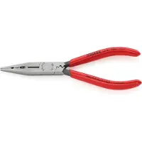 Knipex 13 01 160, Nåltänger, Kromvanadinstål, Plast, Röd, 160 mm, 112 g