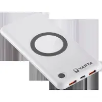 Varta 57913 Powerbank 10000 mAh Qi Wireless Charging, QC 3.0, Power Delivery LiPo Vit Statusindikering