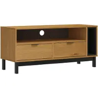 vidaXL Tv-bänk FLAM 110x40x50 cm massiv furu