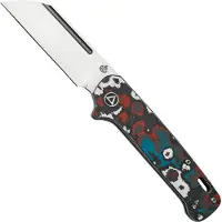 QSP Knife Penguin QS130SJ-F1, CPM 20CV Stonewashed, Fat Carbon Nebula, slipjoint pocket knife