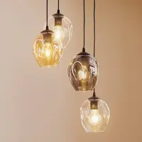 Emibig Glas pendellampa Starla LIGHTING, dimbar, Svart, Vardagsrum / matsal, Glas, Modern, Pendellampa