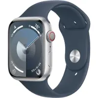 Apple Watch Series 9 4G 45mm Aluminium med Sport Band S/M - Silver