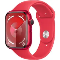 Apple Watch Series 9 45mm Aluminium med Sport Band S/M - Röd