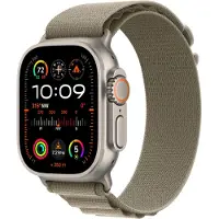 Apple Watch Ultra 2 49 mm Titanium med Alpine Loop (Small) - Oliv