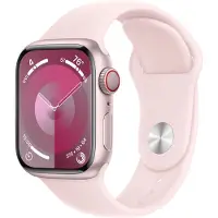 Apple Watch Series 9 4G 41mm Aluminium med Sport Band S/M - Rosa