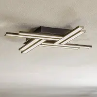 Domiluce LED taklampa Largo , Svart, Vardagsrum / matsal, Aluminium / grå / zink, Modern, LED-taklampa
