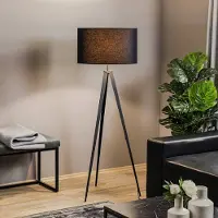 Euluna Golvlampa Tago , Svart, Vardagsrum / matsal, Metall, Modern, Golvlampa