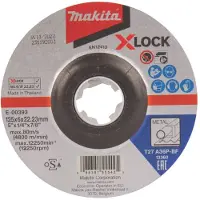 Makita E-00452 X-Lock 5" x 1/4" x 7/8" Typ 27 Allround 36 Grit Metall Slipsten