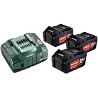 Metabo Batteri 18 V; 5,2 Ah; Li-ion; 3 st. + laddare ASC 30-36