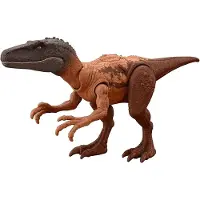 Mattel Jurassic World Strike Attack Dinosaur Toy med singel-strejk action och rrliga leder Herrerasaurus actionfigur inkluderar digital spel