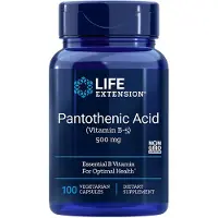 Life Extension , Pantotensyra, Vitamin B-5, 500 mg, 100 Vegetariska Kapslar