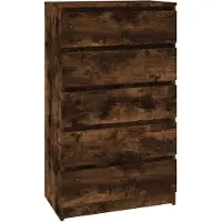 vidaXL Lådskåp rökfärgad ek 60x36x103 cm konstruerat trä
