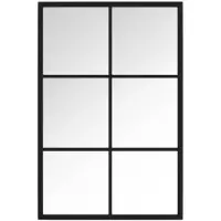 vidaXL Väggspegel svart 60x40 cm metall