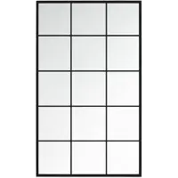 vidaXL Väggspegel svart 100x60 cm metall