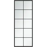 vidaXL Väggspegel svart 100x40 cm metall