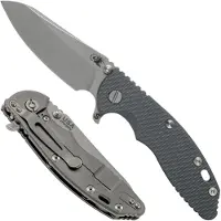 Rick Hinderer Knives Rick Hinderer XM18 3.5" Skinny Sheepsfoot 20CV Working Finish, Dark Grey G10 pocket knife