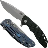 Rick Hinderer Knives Rick Hinderer XM-18 3.5" Spanto 20CV, Battle Blue, black G10 pocket knife