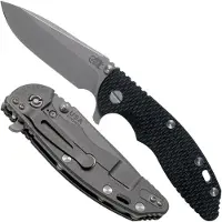 Rick Hinderer Knives Rick Hinderer XM18 3,5” Spearpoint CPM 20CV, Working Finish, Black G10, pocket knife
