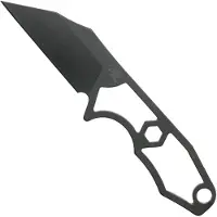Rick Hinderer Knives Rick Hinderer LP-1 Wharncliffe DLC Black neck knife, with UltiClip