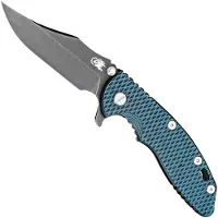 Rick Hinderer Knives Rick Hinderer XM-18 3.5 Bowie 20CV Battle Bronze, Dark Green-Black G10 pocket knife