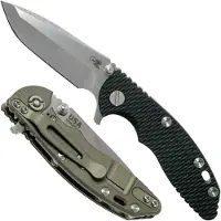 Rick Hinderer Knives Rick Hinderer XM-18 3” Spanto Gen 4 CPM 20CV Black G10, Battle Green, pocket knife
