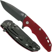 Rick Hinderer Knives Rick Hinderer XM-18 3.5" Spanto CPM 20CV Battle Black, red G10 pocket knife