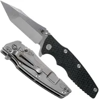 Rick Hinderer Knives Rick Hinderer Eklipse 3.5” Tanto, CPM 20CV Stonewashed, Black G10 pocket knife