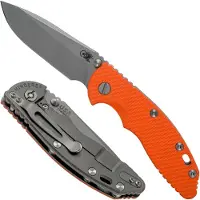 Rick Hinderer Knives Rick Hinderer XM18 3,5” Non-Flipper Spearpoint Working Finish, Orange G10