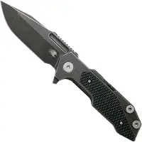 Rick Hinderer Knives Rick Hinderer Fulltrack Spanto Battle Black S35VN Black G10 pocket knife