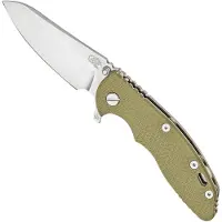 Rick Hinderer Knives Rick Hinderer XM18 3.5" Skinny Sheepsfoot 20CV, Translucent Green G10 pocket knife