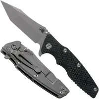 Rick Hinderer Knives Rick Hinderer Eklipse 3.5” Tanto, CPM 20CV Working Finish, Black G10 pocket knife
