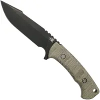 Rick Hinderer Knives Rick Hinderer Ranch Harpoon Spanto Battle Black Green Micarta survival knife
