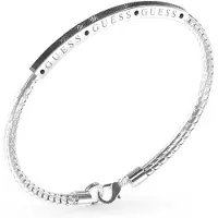 GUESS Legacy stålfärgad armband med platta JUXB03213JWSTBKL