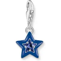 Thomas Sabo Charm Club Charmista star sapphire blue stone blue enamel silver berlock 2043-496-7